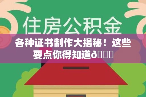 珠山各种证书制作大揭秘！这些要点你得知道😎